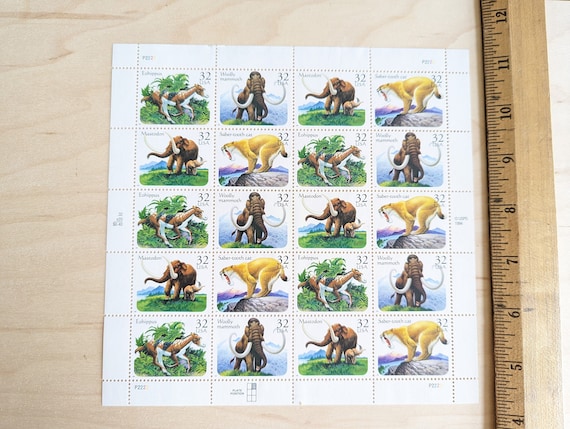 ISB Collection 15 Sellos De Animales Prehistóricos En Bloque – Set De Colección Para Amantes De Los Dinosaurios