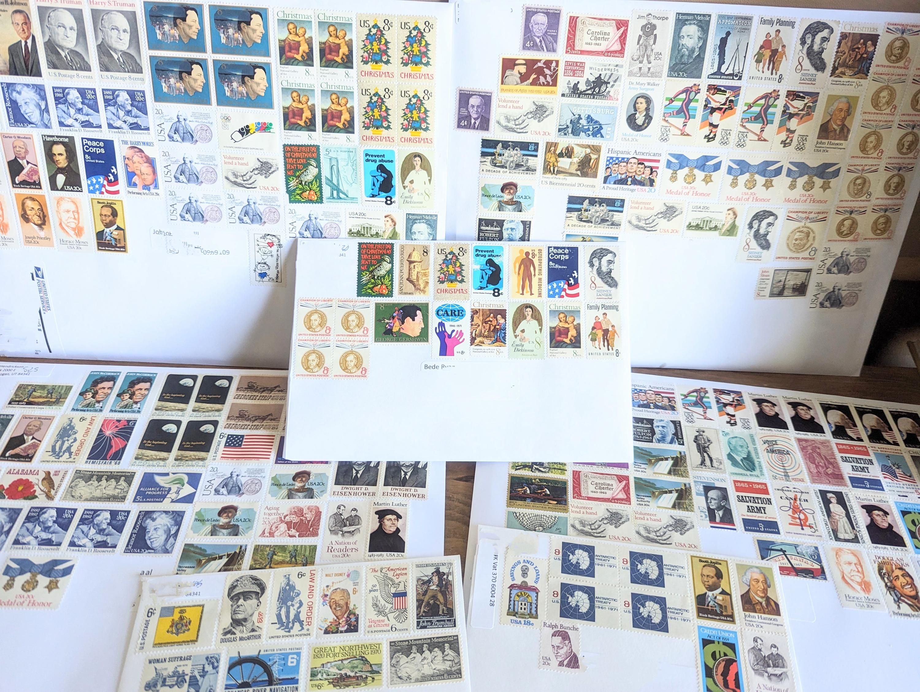 1986年発行 魚柄切手帳、米国郵政公社（USPS）切手 22セント、10枚綴り