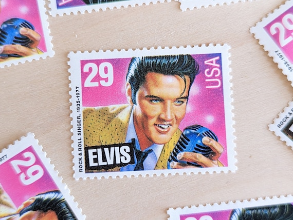 小包切手（アメリカ 1913年） エルビス・プレスリー切手10枚、未使用の米国郵政公社（USPS）29セント