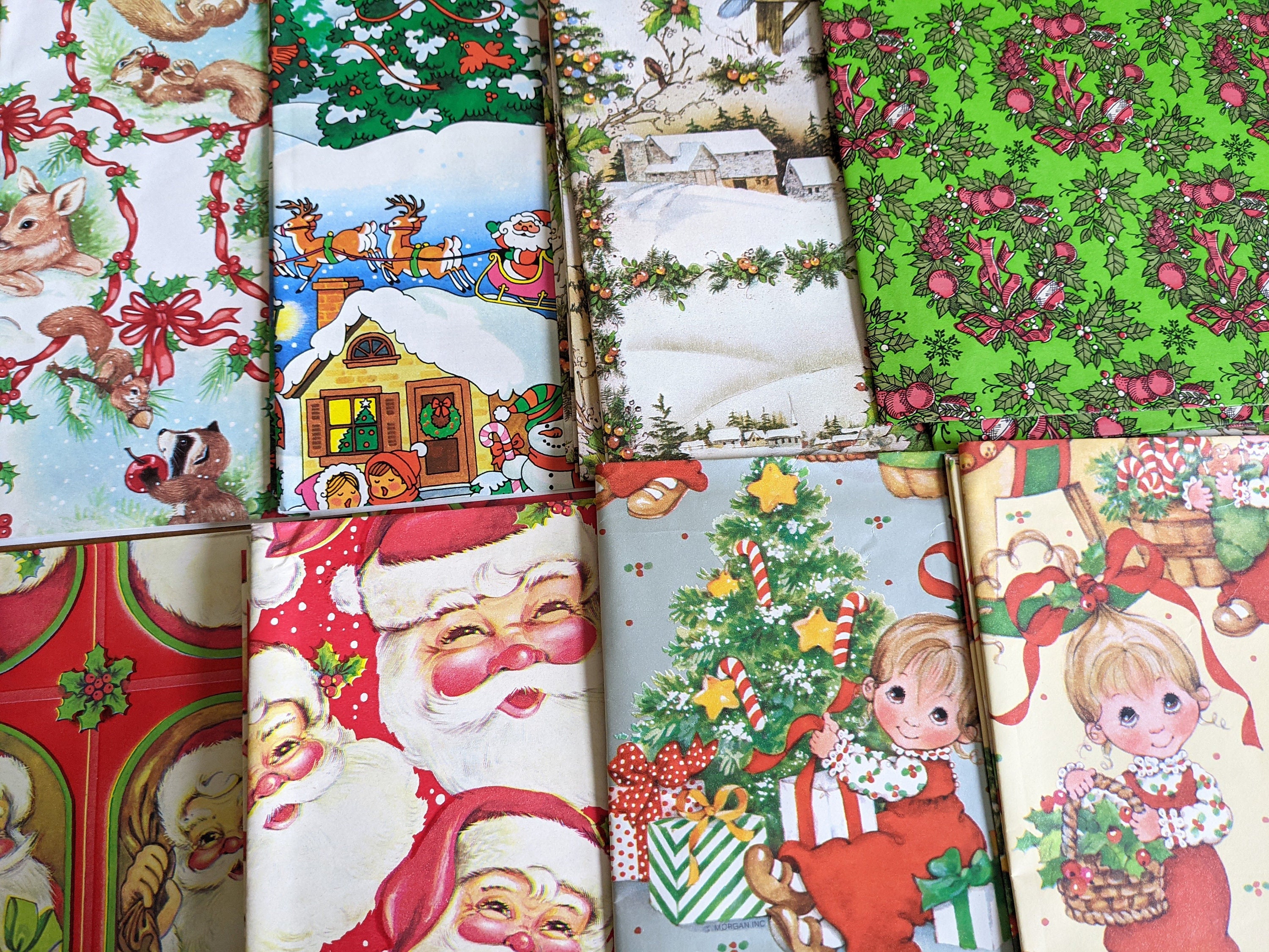 Christmas Wrapping Paper Sheets- 20 Precut Sheets Christmas Gift Wrap  Paper- Christmas Paper Wrapping Sheets (30x20)- 4 Unique Patterns of  Holiday