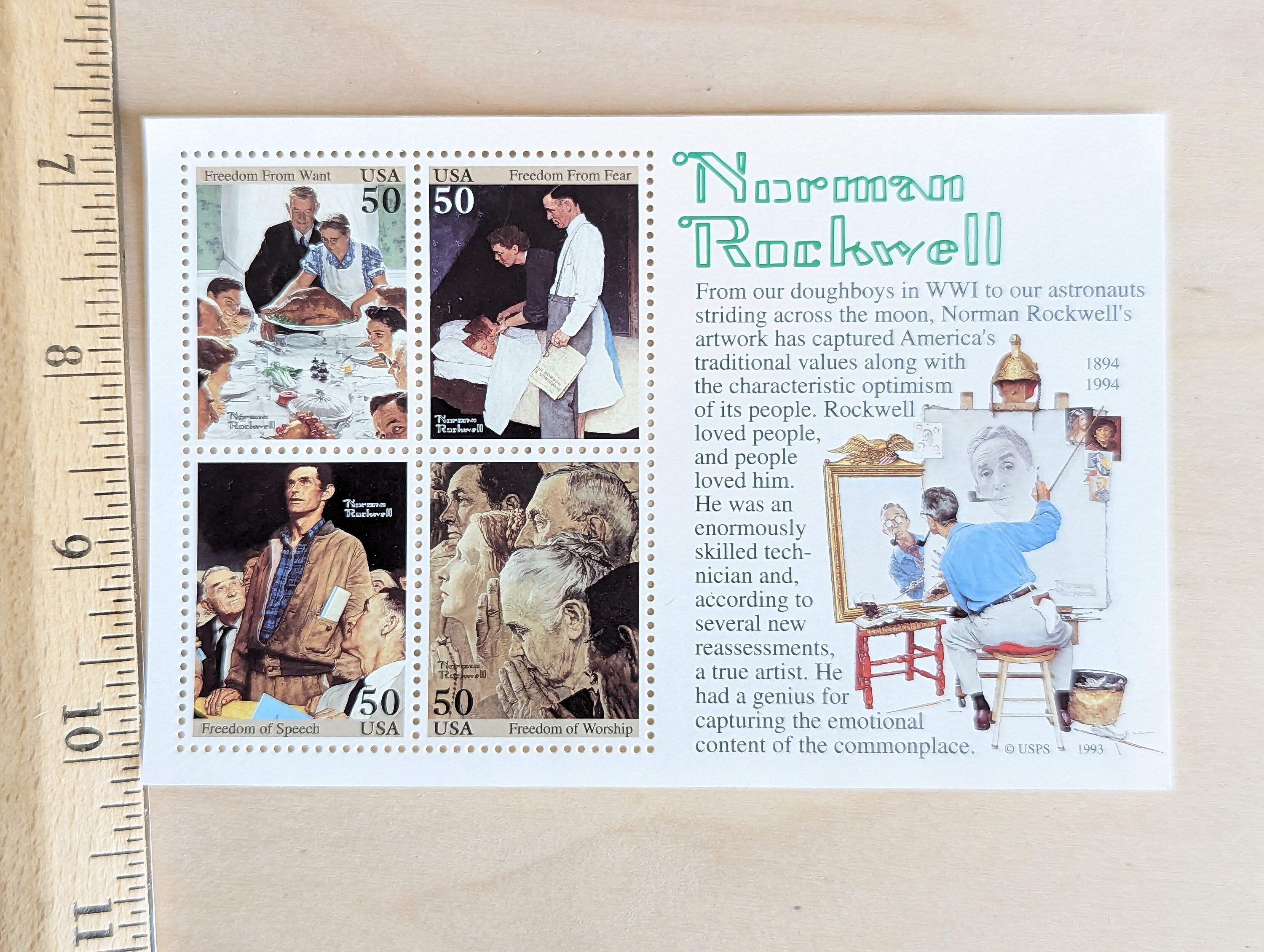 ノーマン・ロックウェル 29セント切手50枚入りシート ノーマン・ロックウェル 29セント切手50枚入りシート