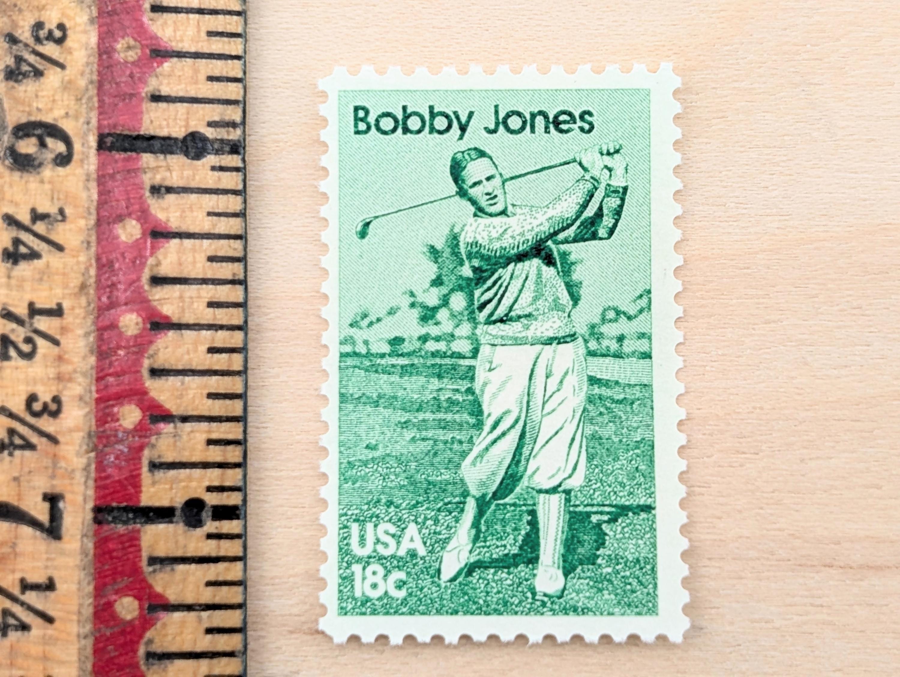 10 Bobby Jones Stamps, Vintage Unused USPS 18 Cent Postage Stamps  display picture 1