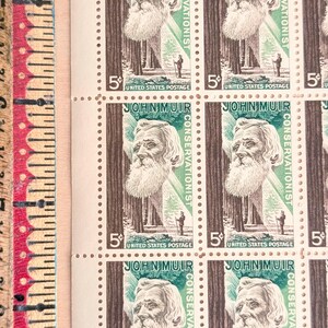 50 sellos de John Muir, antiguos, sin usar, de USPS, de 5 centavos, 1992, engomados.