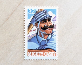 5 Folk Heros Stamps, Mighty Casey, Unused US Stamps, 1995, 32 Cent Stamps