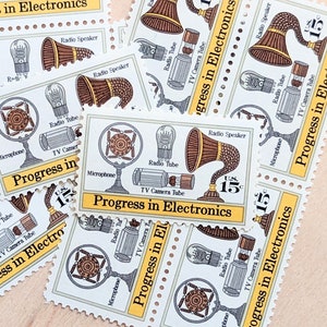 Set of 10 Progress in Electronics Stamps, 1973 Unused Postage Stamps ...