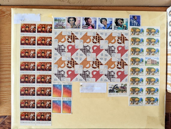 切手。アメリカ32セント切手。 クラシックアメリカンドール切手、1996年、32セント切手15枚