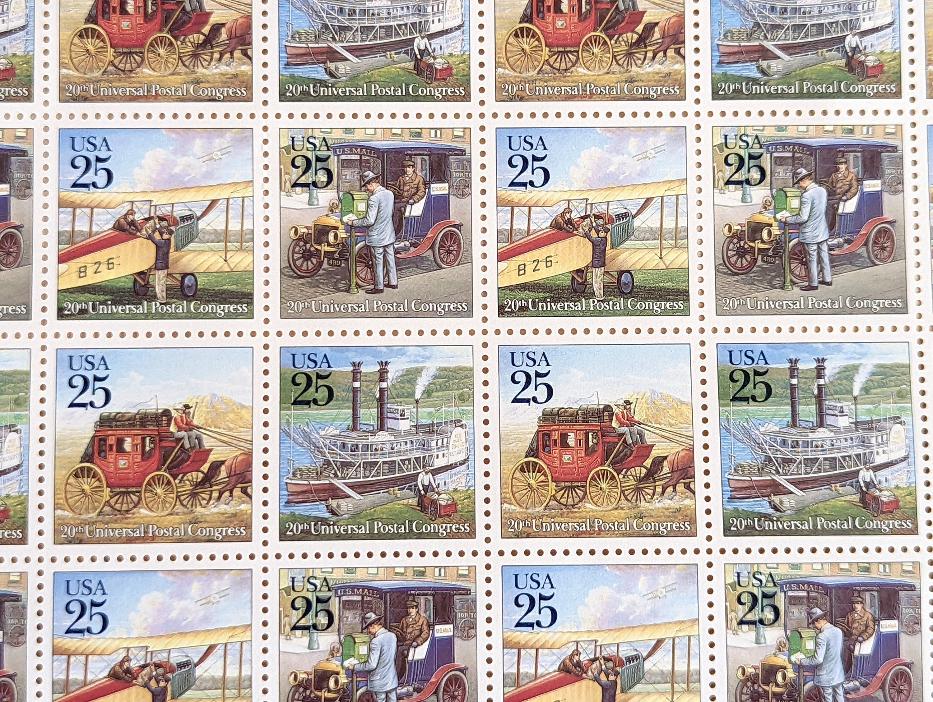 20th Universal Postal Congress Sheet of 40 Stamps, 1988