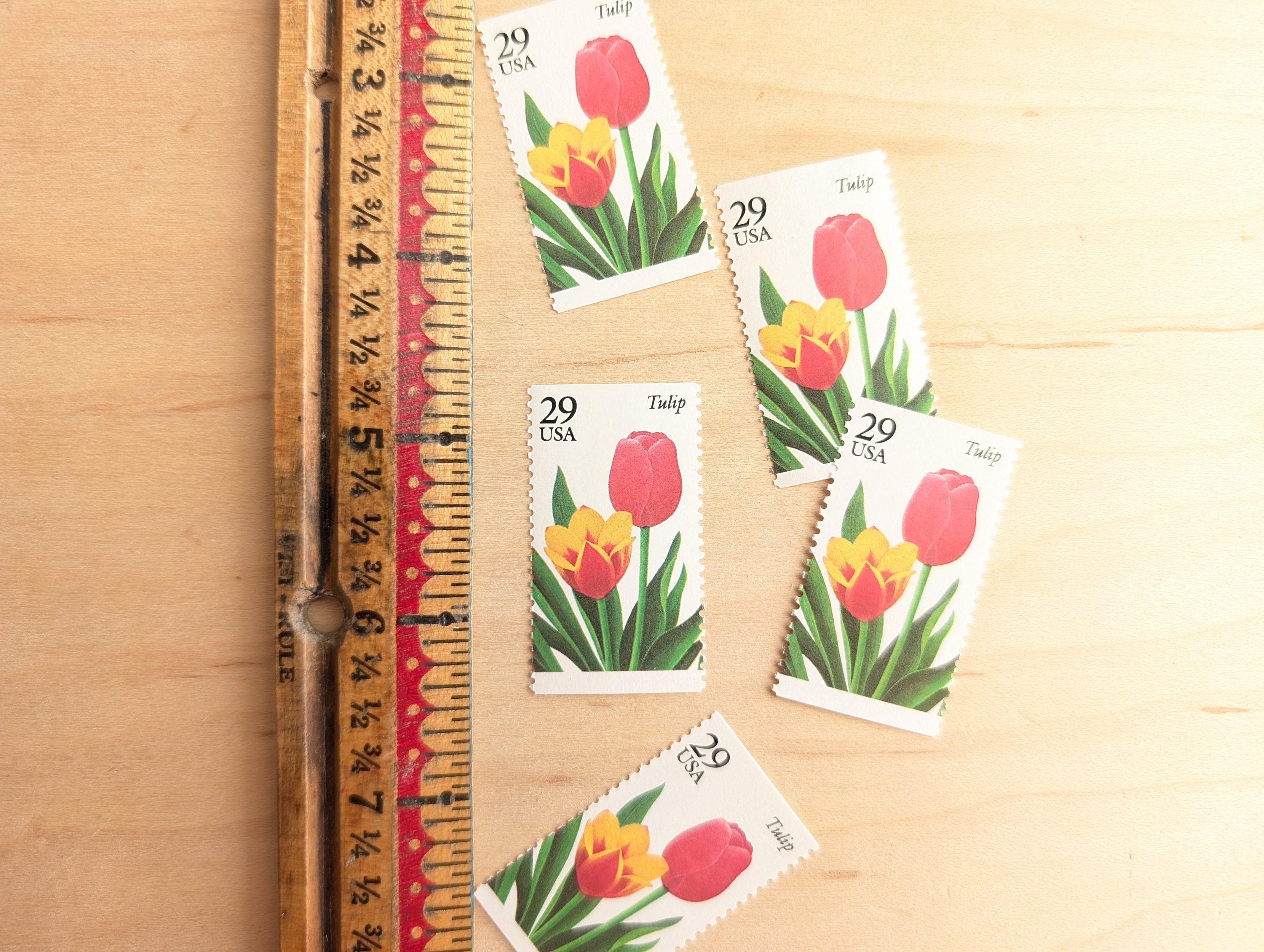 5 Tulip Stamps, Unused Postage Stamps, 29 Cent Stamps, Flower  display picture 1