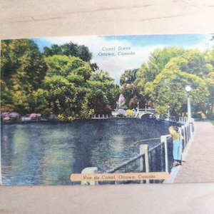 Cartão postal Unused Canal Scene Ottawa, Canadá, Vue du Canal
