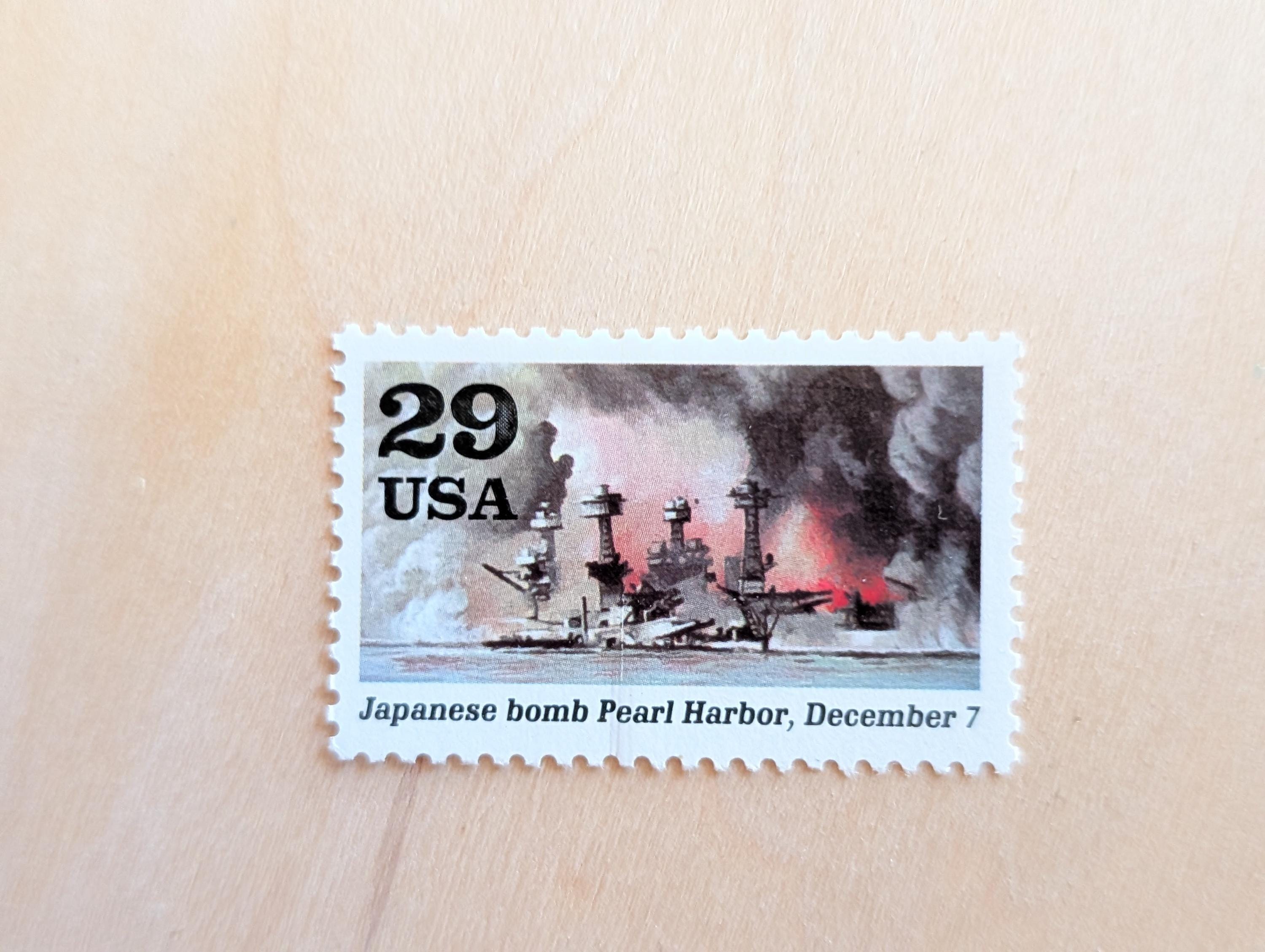 真珠湾攻撃を記念した日本軍の原爆切手5枚セット、29セント切手、米国