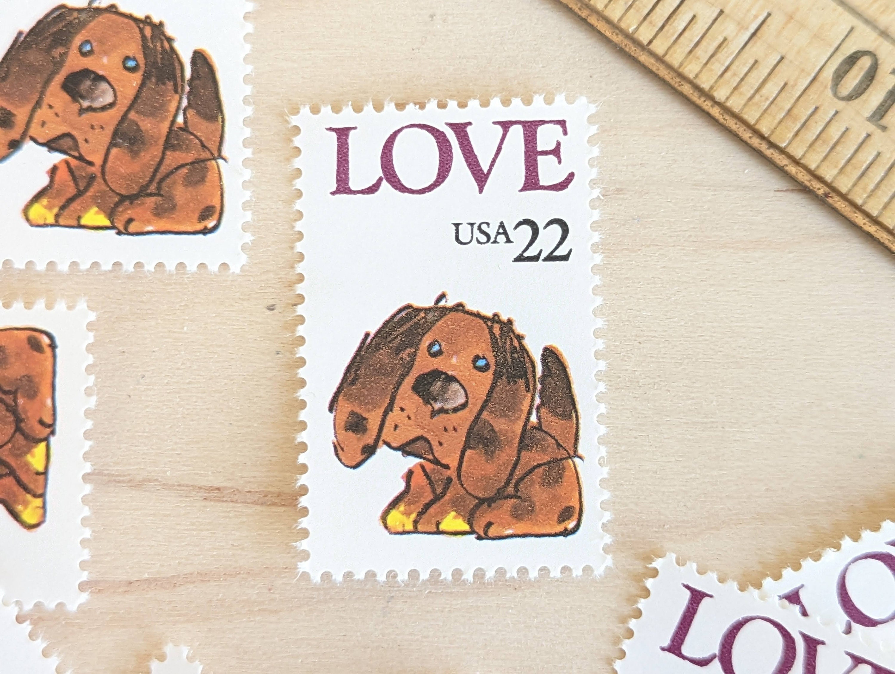 10 Puppy Love, Dog Stamps, 22 Cent 1986 Unused Postage Stamps