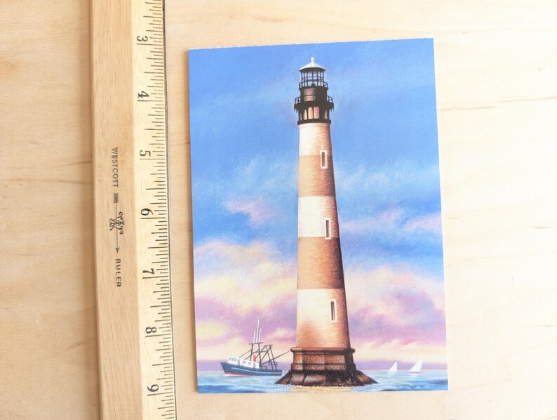 Southeastern Lighthouse Postcard, Tybee Island Ga, Hillsboro Inlet Fl