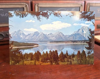 Unused Jackson Lake Postcard, Grand Teton National Park, Wyoming