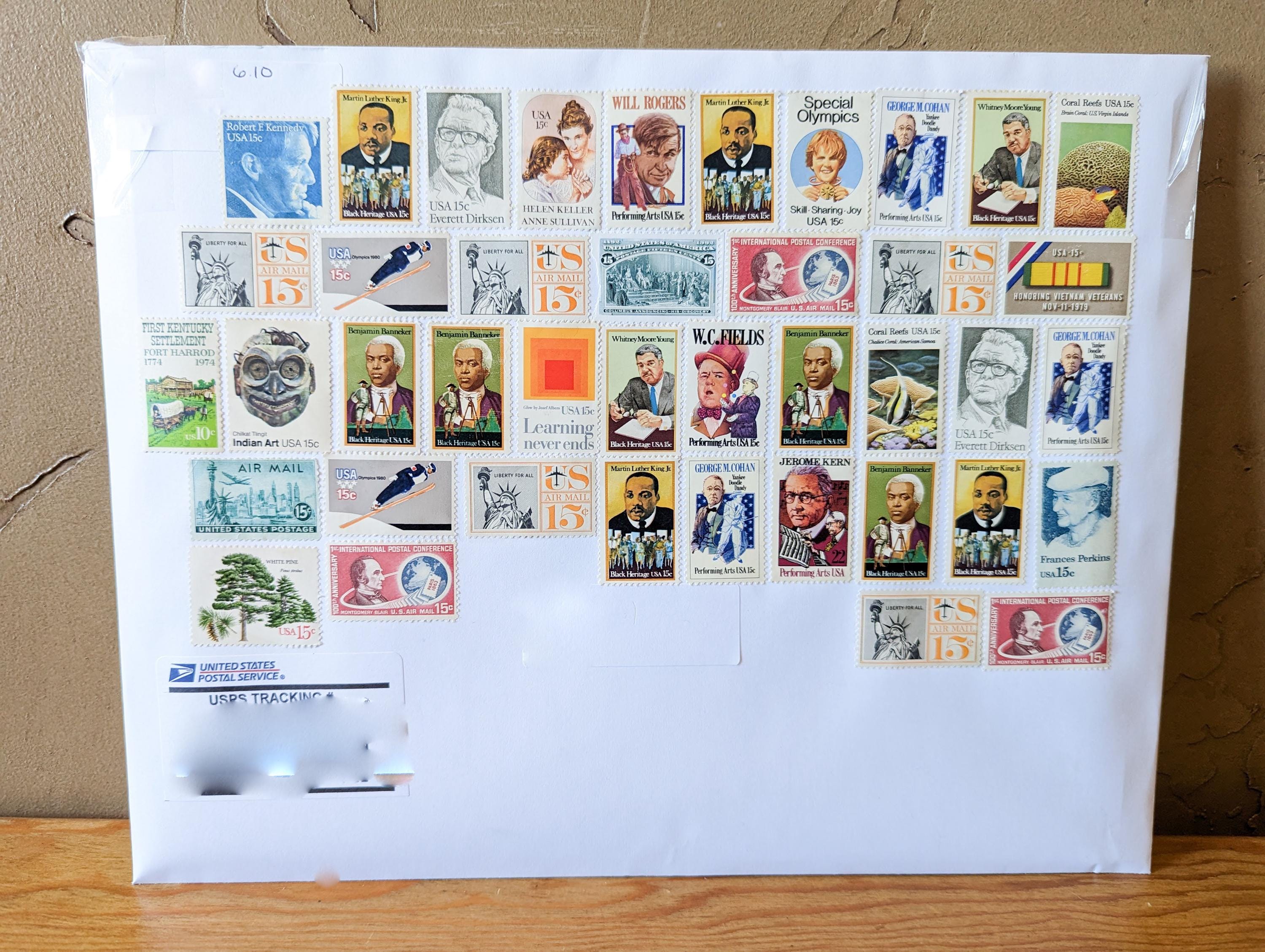 米国郵便公社切手10枚、ヴィンテージ未使用USPS 8セント切手、1973年