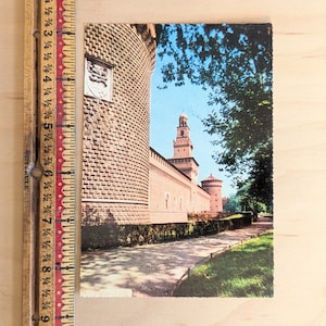 Milano inutilisée, carte postale du château des Sforza, château des Sforza