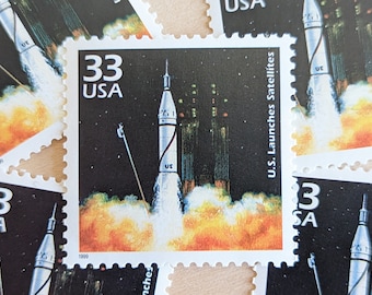 5 Exploring 1 Briefmarken, Vintage unbenutzte USPS 33 Cent Briefmarken, 1950er Jahre Celebrate the Century, 1998 Gummiert