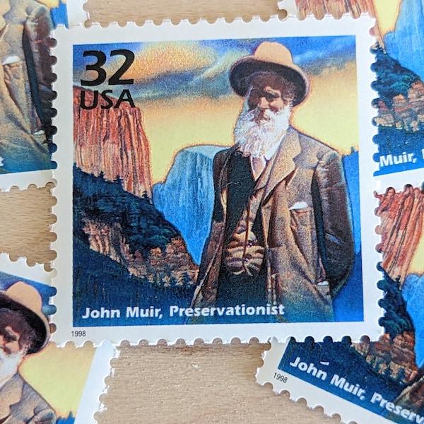 5 John Muir, 32 Cent, 1998, 1900s Celebrate The Century, Unused Postage Stamps