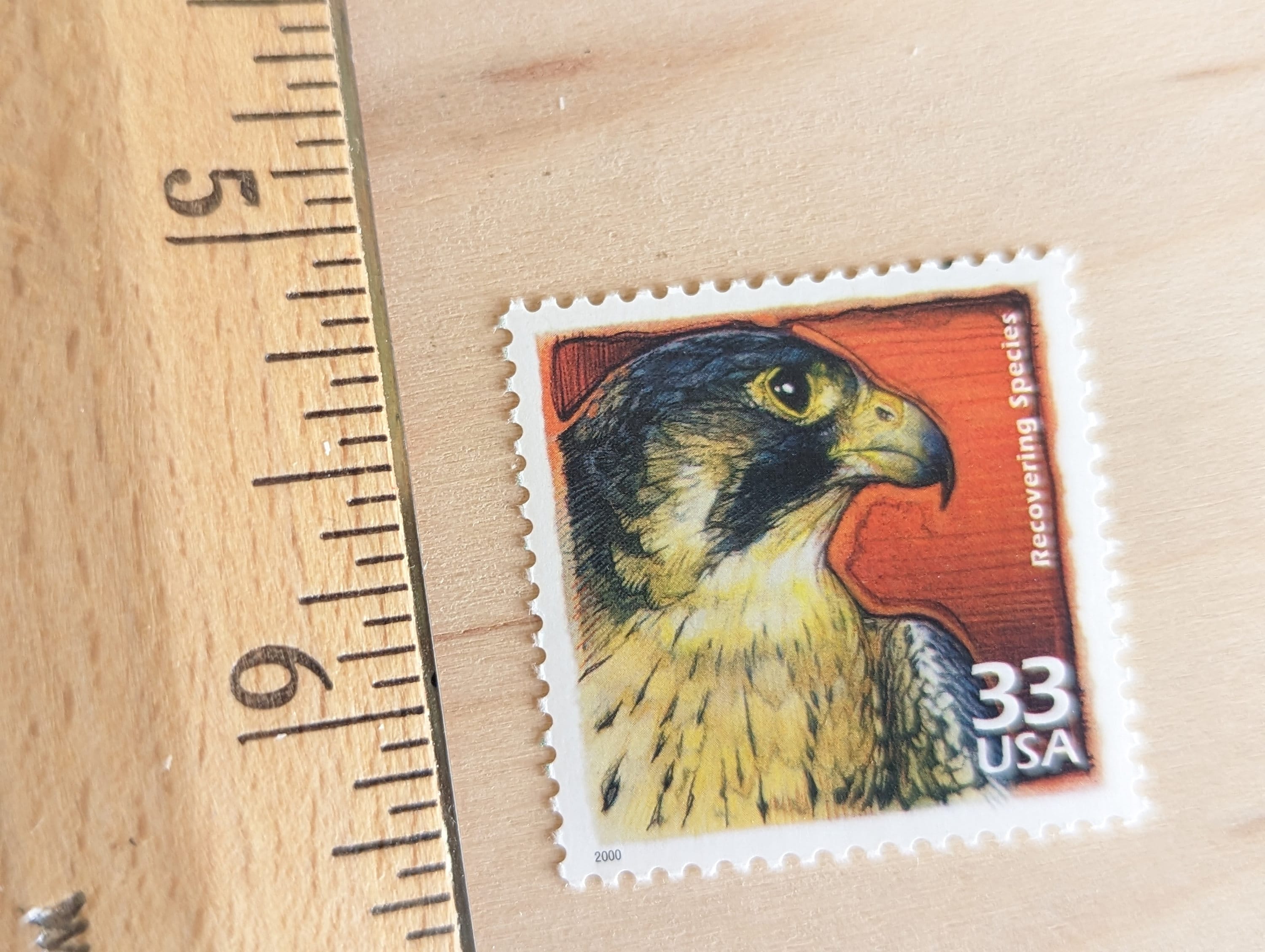 絶滅危惧動物の回復切手5枚、ヴィンテージ未使用USPS 33セント切手