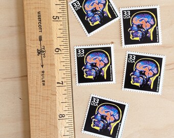 医療画像切手5枚、ヴィンテージ未使用USPS 33セント切手、1970年代の