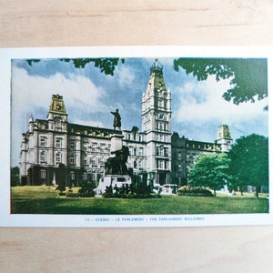 Cartolina Le Parlement inutilizzata, Quebec, gli edifici del Parlamento