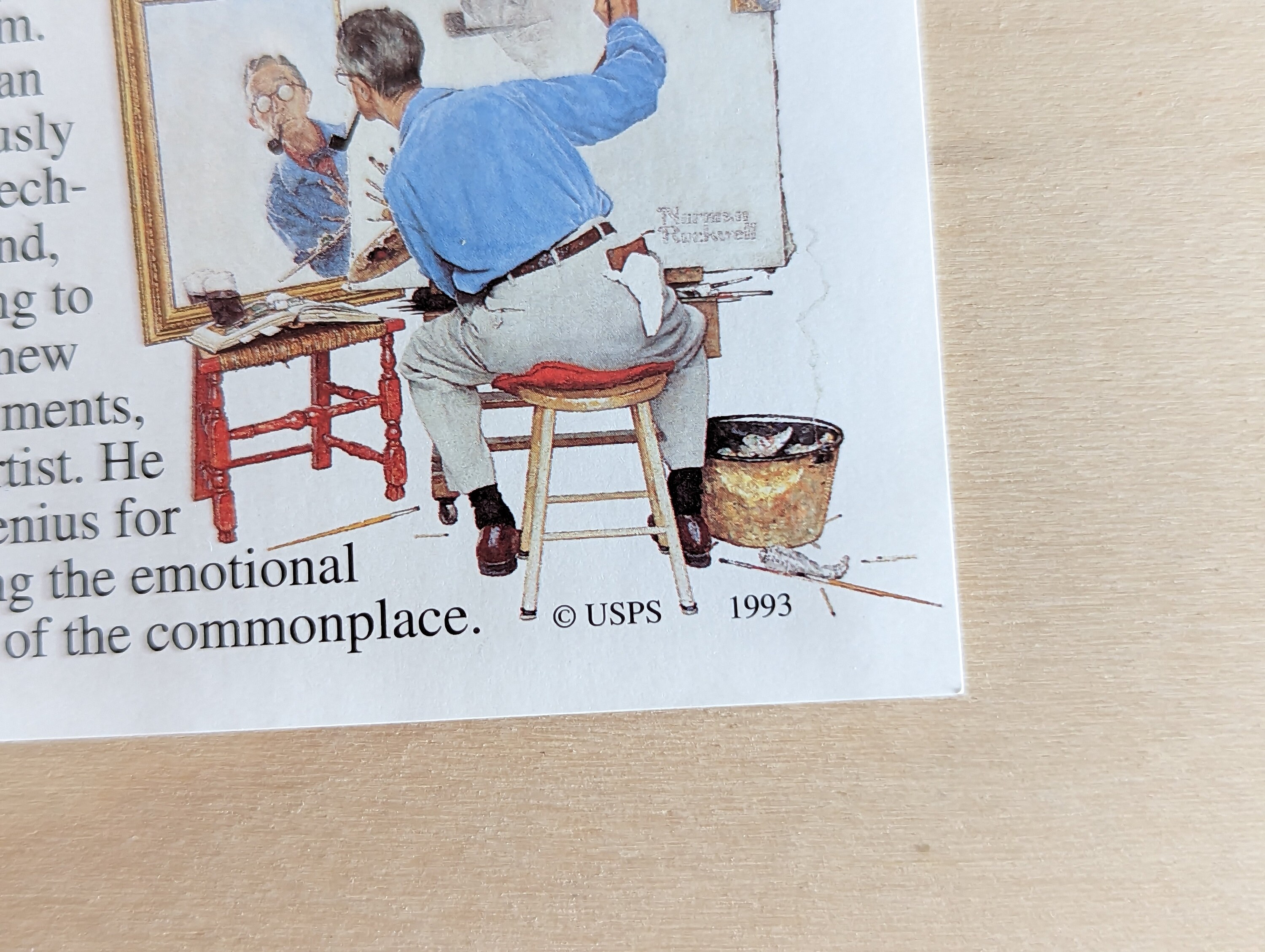 ノーマン・ロックウェル記念切手シート、1993年未使用切手、50