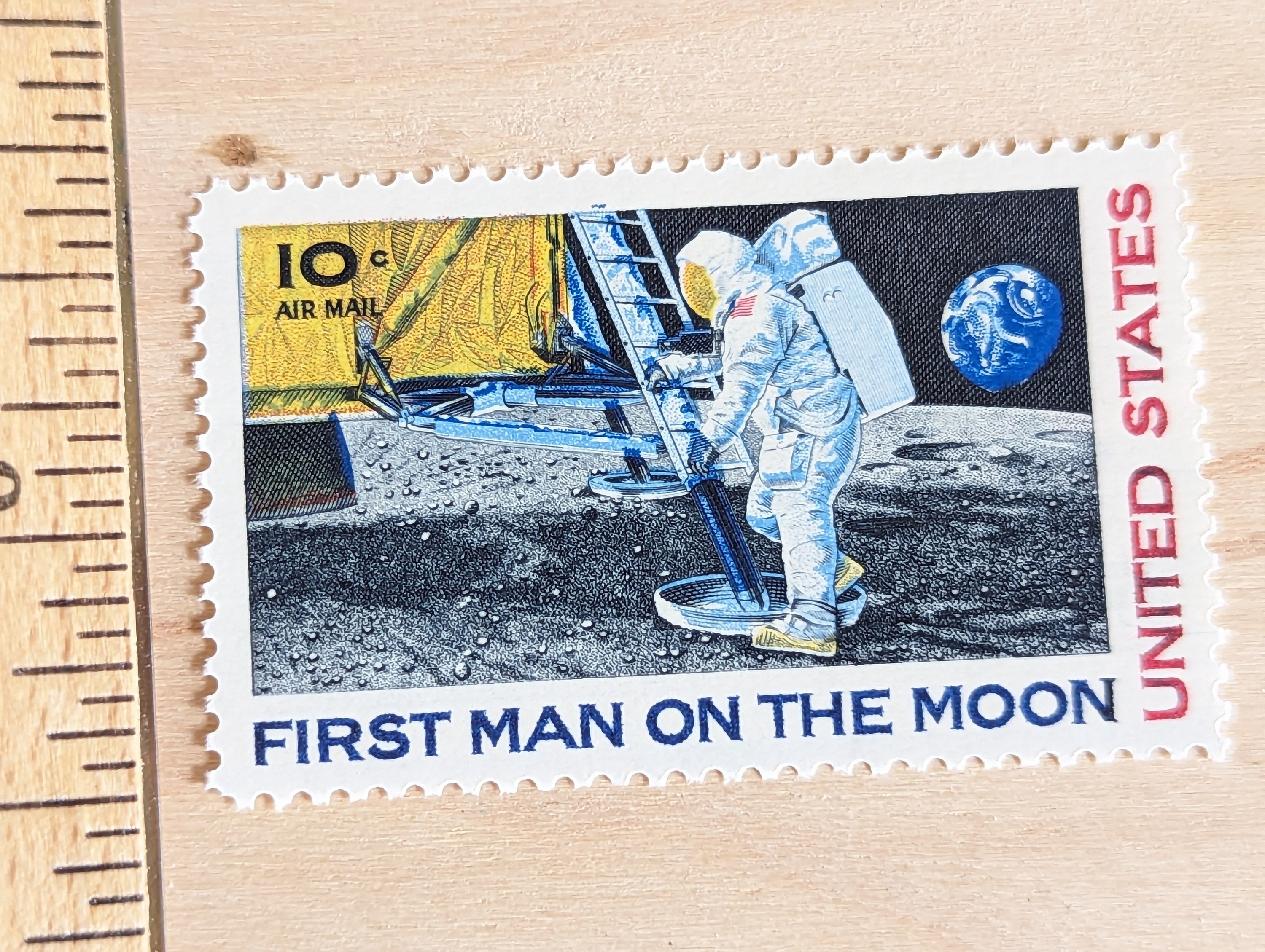 人類初の月面着陸記念切手10枚、1969年未使用10セント切手 - Etsy 日本