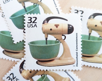 5 Household Purchases Stamps, Vintage Unused USPS 32 Cent Postage Stamps, 1930s Celebrate the Century, 1998 Gummed