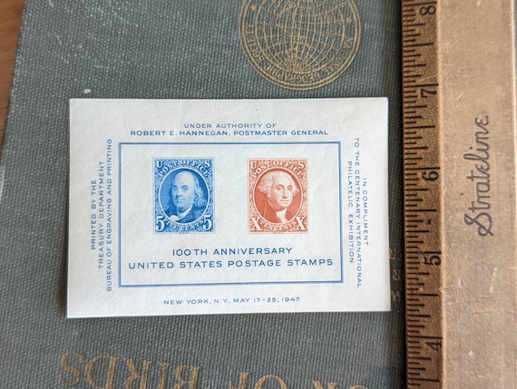 アメリカ合衆国郵便局100周年記念記念シート、1947年、米国郵便