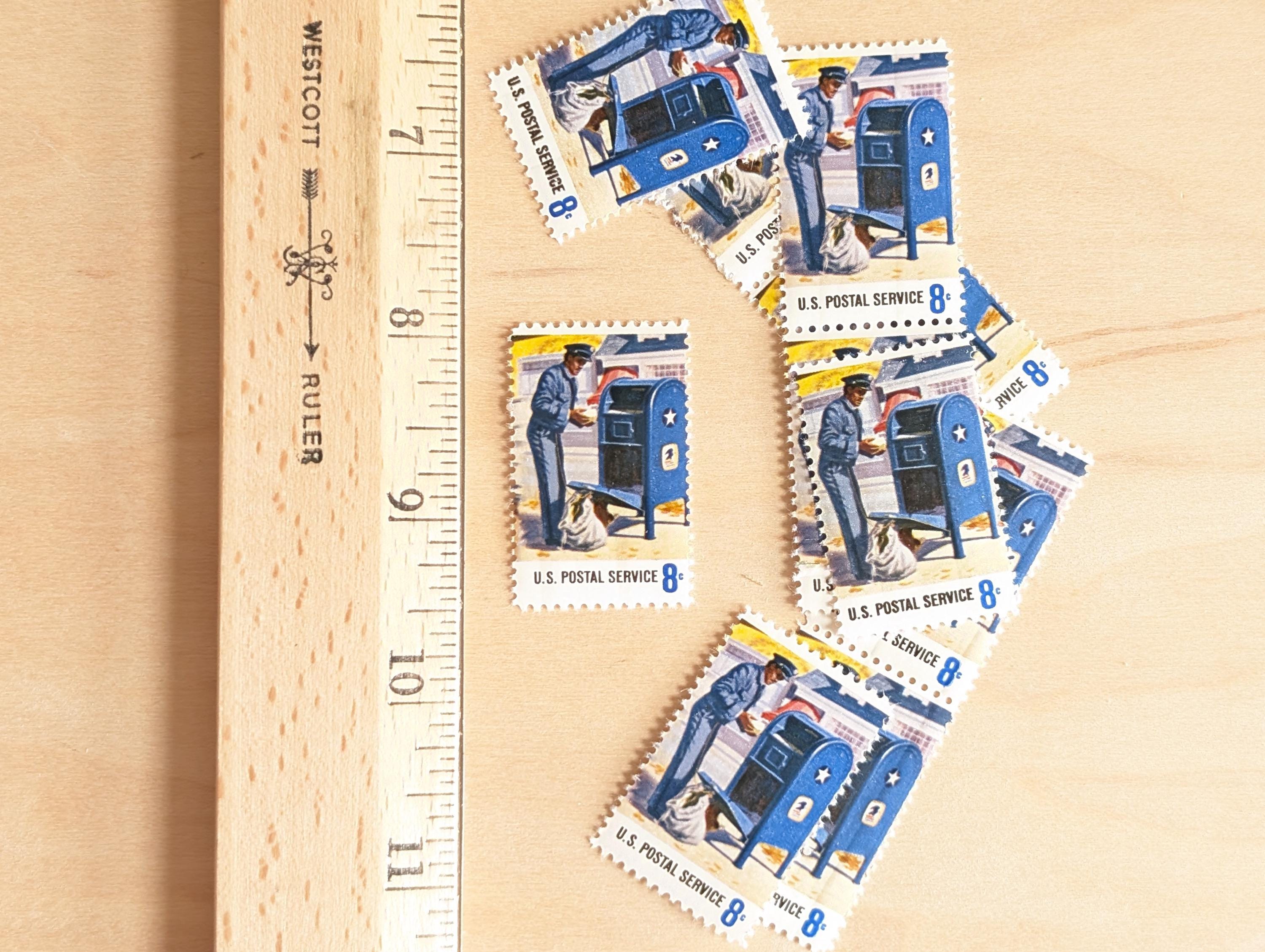 米国郵便公社切手10枚、ヴィンテージ未使用USPS 8セント切手、1973年