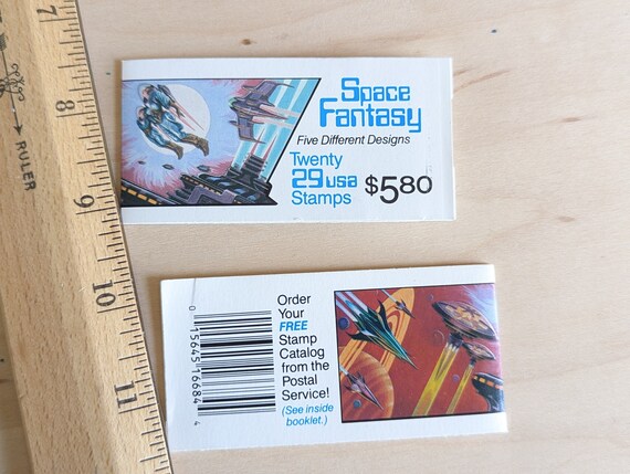 The Stamp of Fantasy 写真集 Space Fantasy 1992 Booklet of 20 US Postage Stamps, 29 Cents, Five