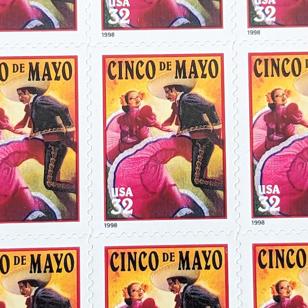 Sheet of 20 Cinco De Mayo Stamps, 1997, Twenty 32 Cent Stamps