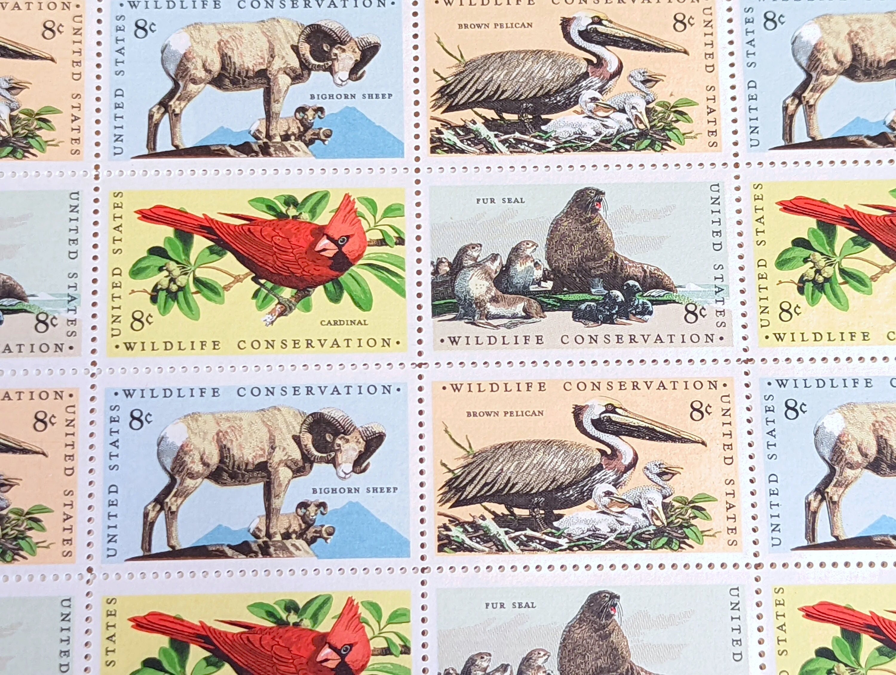 Wildlife Conservation Sheet of 32 1972 Unused 8 Cent US Postage  display picture 1