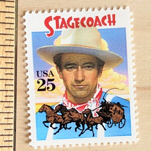 10 sellos de Stagecoach, sellos postales sin usar de 1990, sellos de 25 centavos