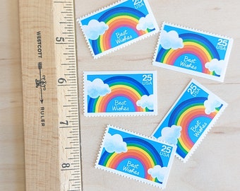 ベストウィッシュ切手5枚、1988年25セント未使用切手、ヴィンテージ