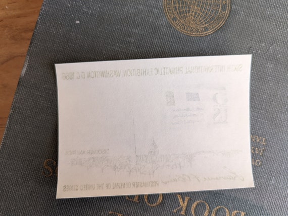 第6回国際切手博覧会記念シート、ワシントンD.C. 1966年、米国郵便料金