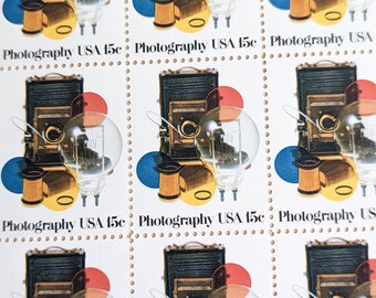 写真切手40枚セット、ヴィンテージ未使用USPS 15セント切手、1978年