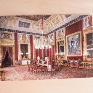 Ongebruikte ansichtkaart Royal Palace Madrid, alledaagse eetkamer