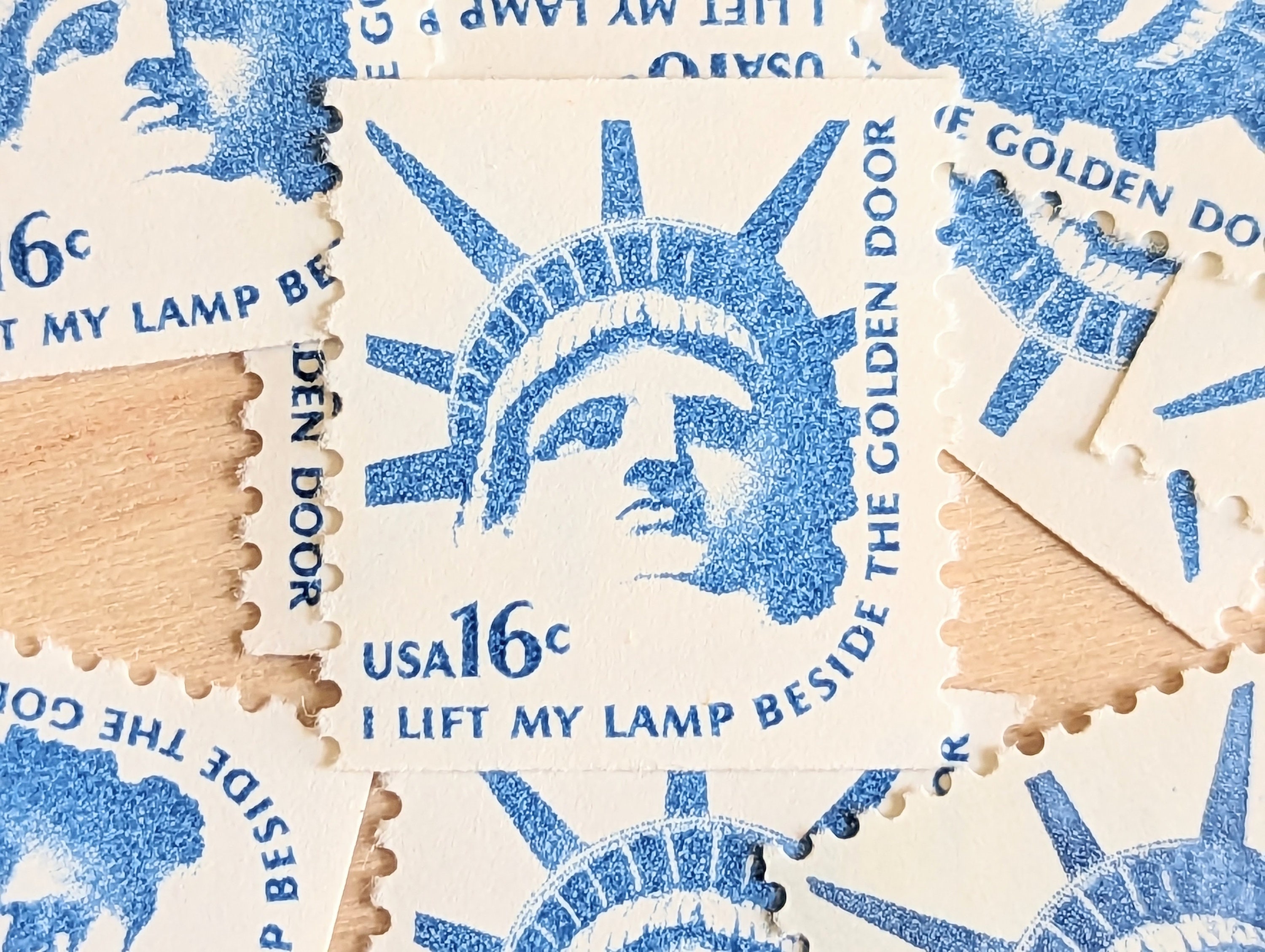 自由の女神像切手10枚、1978年未使用郵便切手、16セント切手