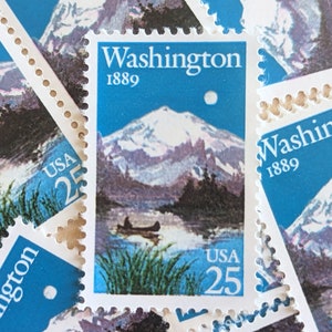 10 sellos del estado de Washington, 25 centavos, sin usar, 1989