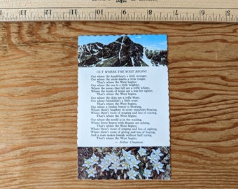 Unused Denver Colorado Poem Postcard, 1939, Dexter Press