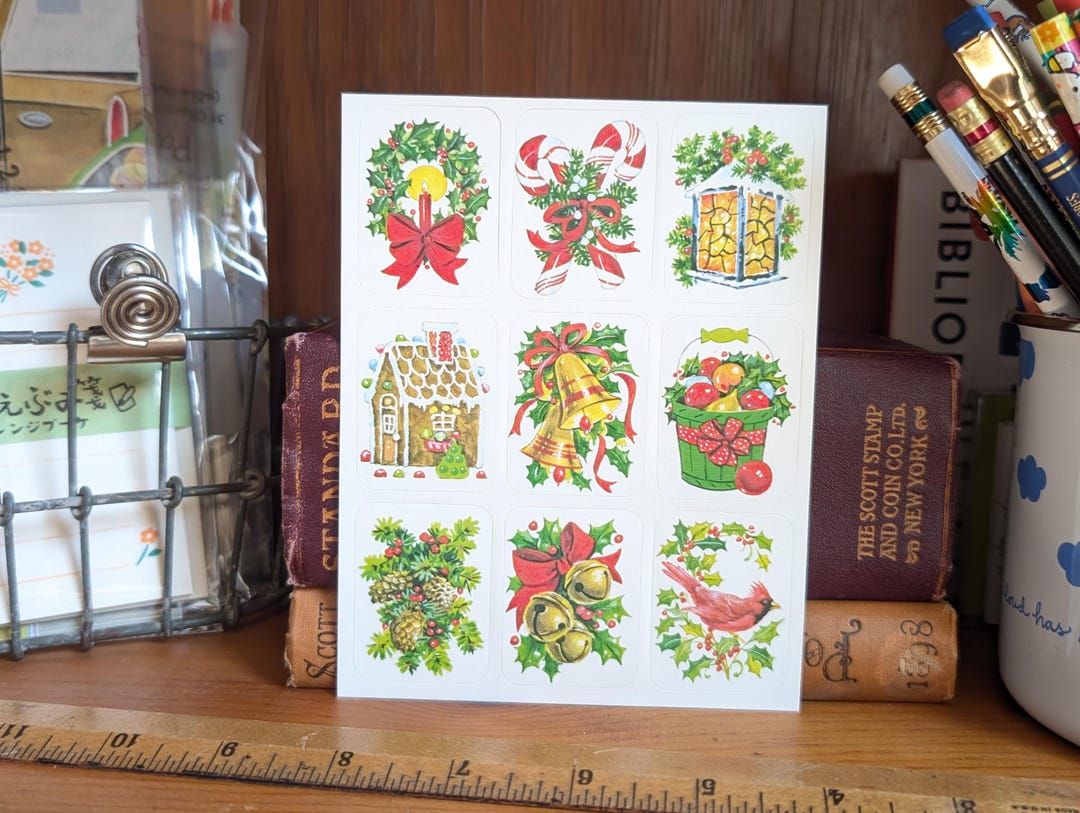 Holiday Sticker Sheet, 4.5x6 Inch Sticker Sheet, 9 Stickers - Etsy