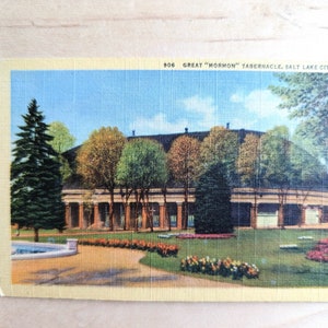 Wunderschöne, unbenutzte ""Mormone"" Stiftshütte Postkarte, Salt Lake City, Utah."