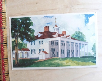 Postal sin usar del Frente Este de Mount Vernon, frente al Potomac