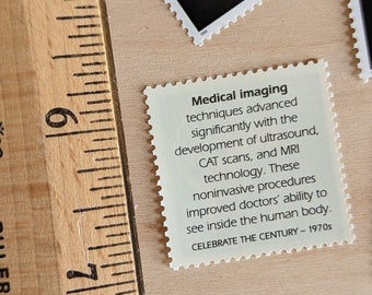 医療画像切手5枚、ヴィンテージ未使用USPS 33セント切手、1970年代の