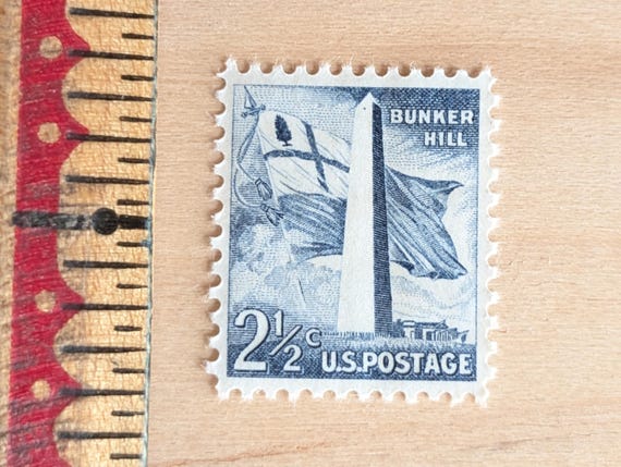 10 Bunker Hill Stamps, Liberty Series, 1959 Unused Postage Stamps  display picture 1