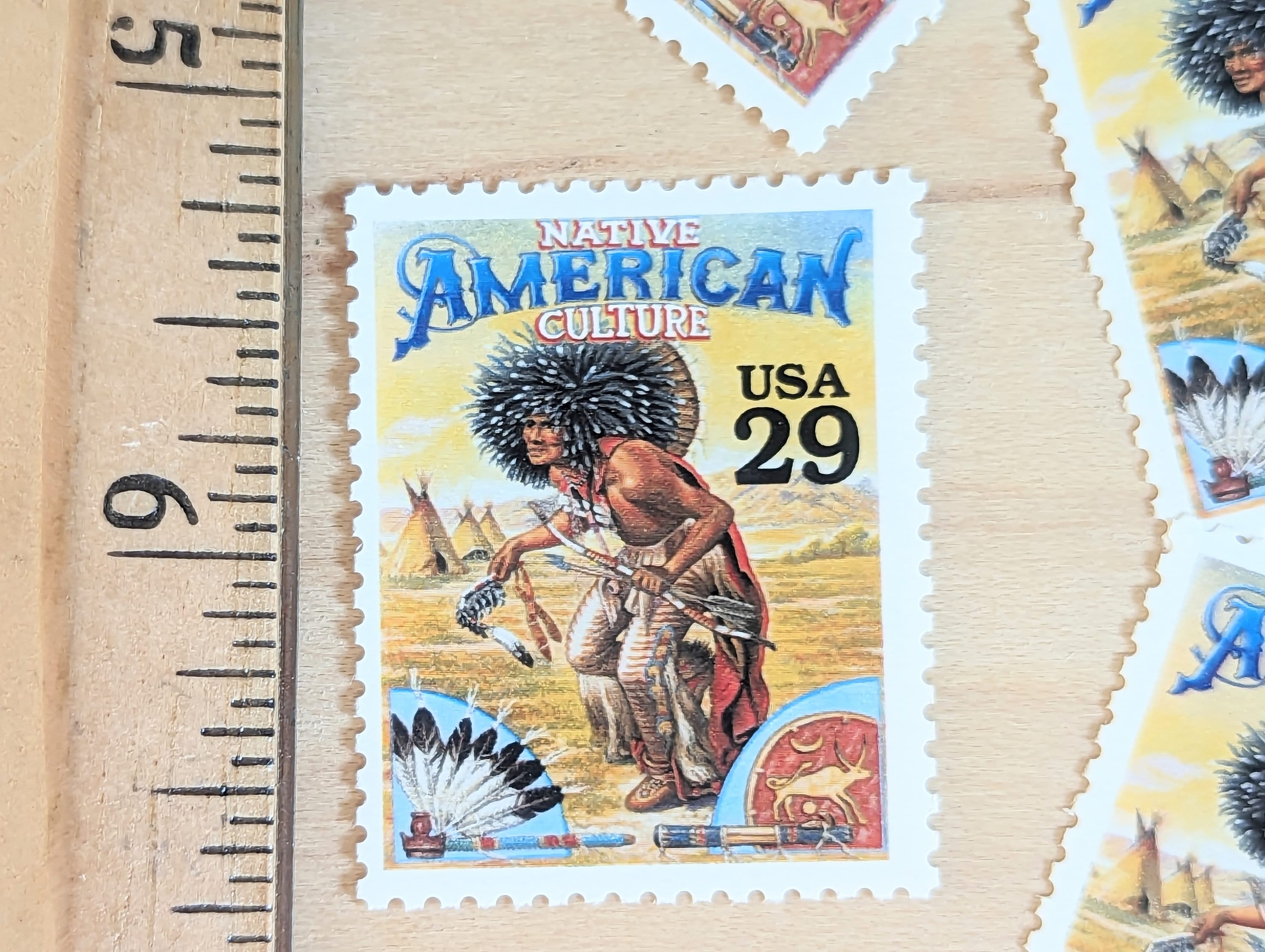 切手29 ネイティブアメリカン文化をテーマにした切手5枚セット、1994年未使用