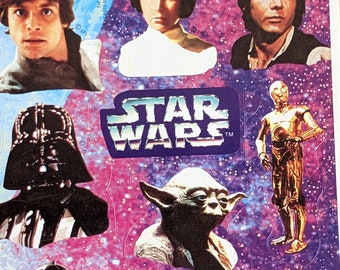 1995 Star Wars Sticker Sheet, Lucas Film 4x6 Inch Unused Sticker Sheet