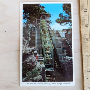 Ongebruikte Colorado Royal Gorge briefkaart, 1939 Cooper Post Card Co., Incline Railroad briefkaart