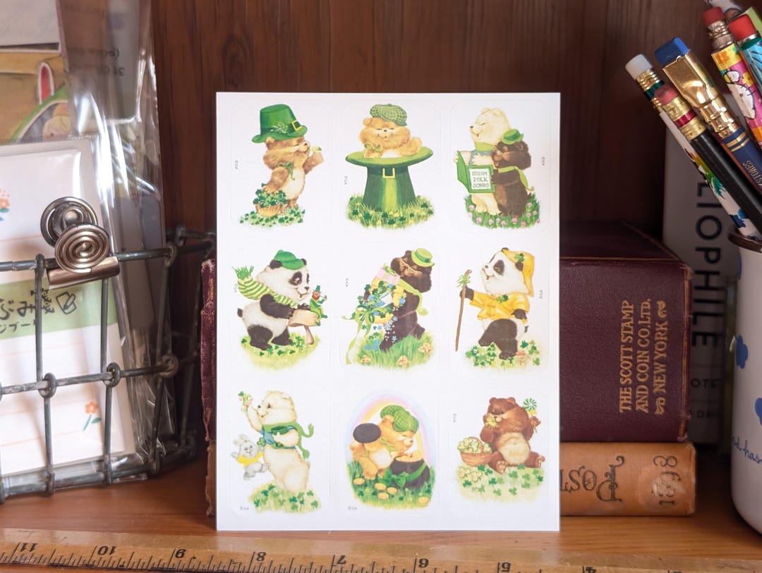 St Patrick's Day Animal Sticker Sheet, 4.5x6 Inch Sticker Sheet, 9 ...