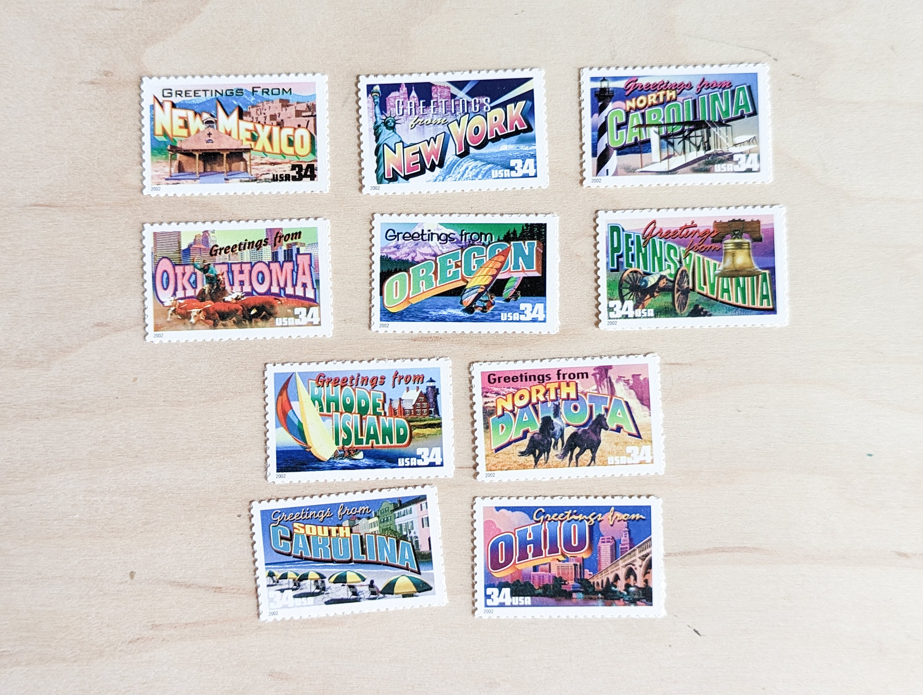 Choose Your State Greetings From. . . Vintage Style Postcard